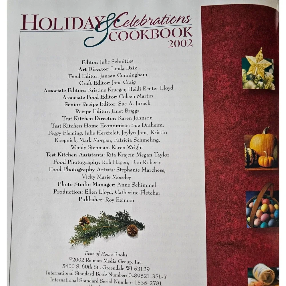 Taste of Home Holiday & Celebrations Cookbook Lot 2002 2006 2008 Hardcover Books